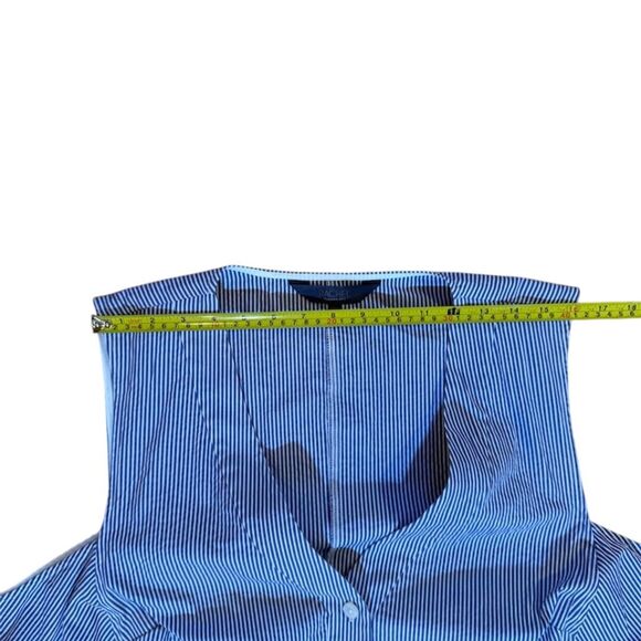 Rachel Rachel Roy Plus 24W Blue Striped Sabrina Dress Knee Length - Picture 6 of 12